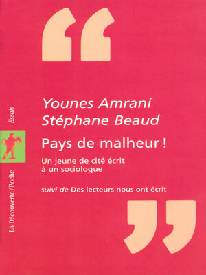 cover image of Pays de malheur !